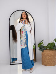 Blue Pleat Love Pants