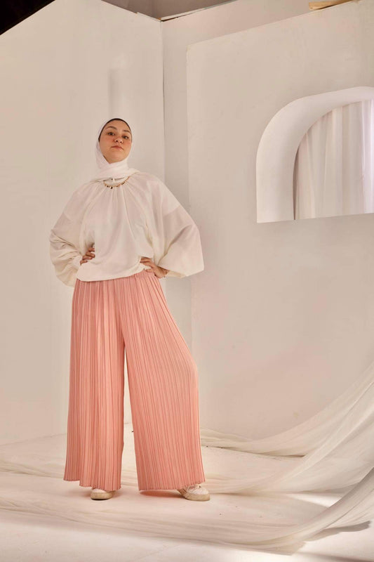 New Pleat Love Pants - Saumon