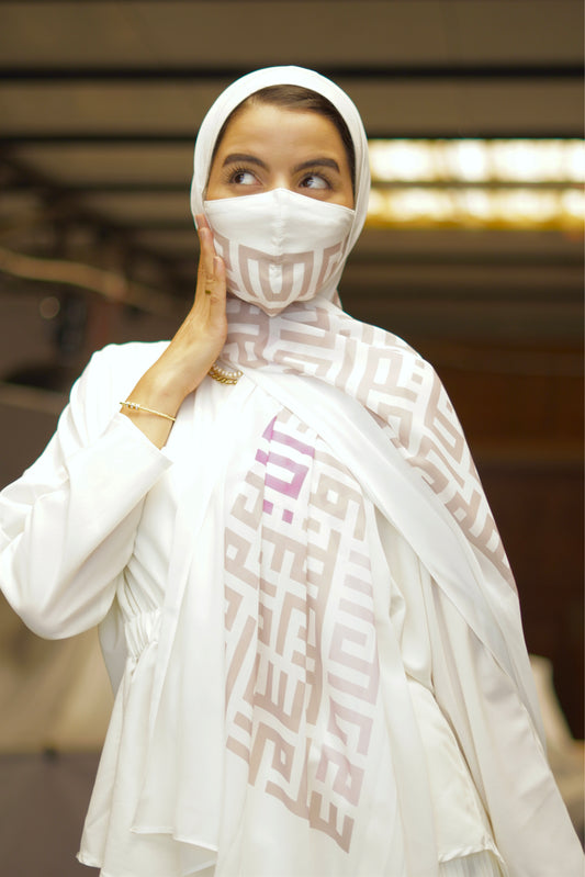 White Kufic Mask